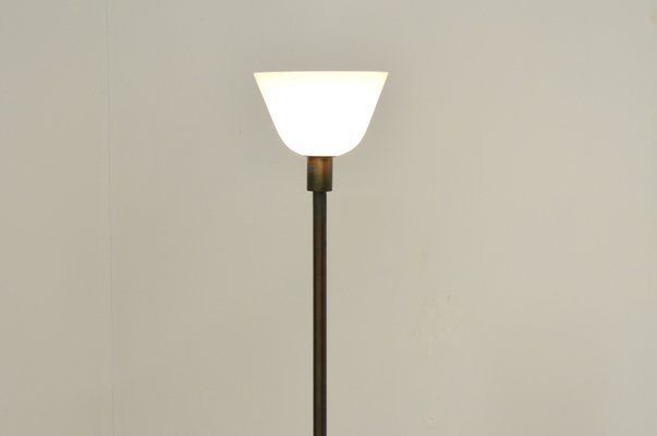 Brass Glass Uplight Floor Lamp 1940s, Floor Lamp Shade Glass Bowl