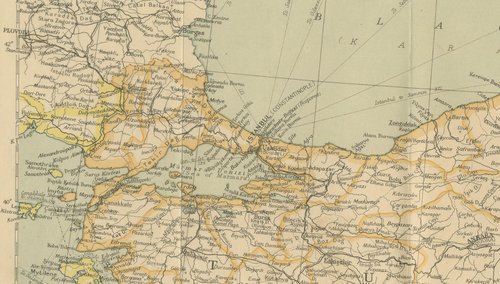 Philips Imperial Map of Turkey with Syria and Iraq and