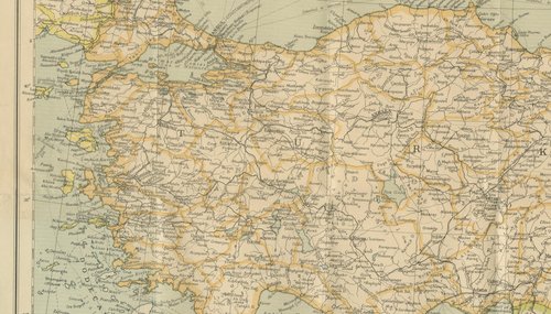 Philips Imperial Map of Turkey with Syria and Iraq and