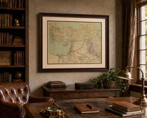 Philips Imperial Map of Turkey with Syria and Iraq and