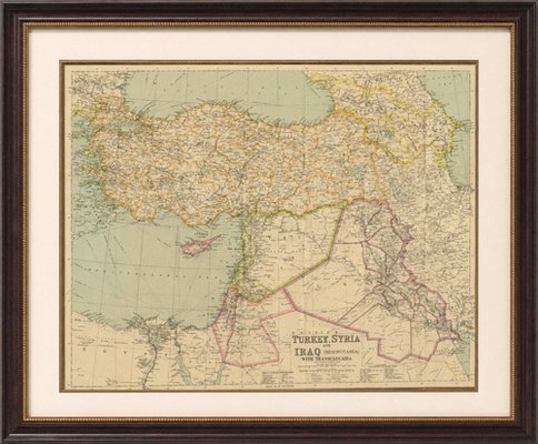 Philips Imperial Map of Turkey with Syria and Iraq and