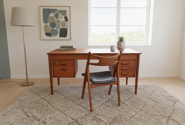 事務机・学習机 Denmark vintage DESK teak 60s Teak Desk by Børge Mogensen for Søborg Møbelfabrik, Denmark, 1960s