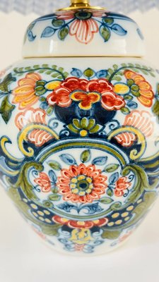 Antique Royal Tichelaar Mini Makkum Lamp from Royal Delft for sale