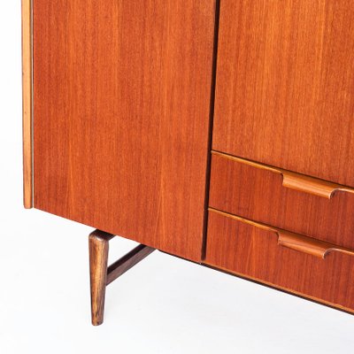 Mid-Century Scandinavian Four-Door Wardrobe in Teak, France, 1960s