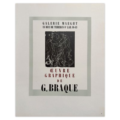 Georges BRAQUE poster AF 1947 - Galerie Maeght 1959 for sale at Pamono