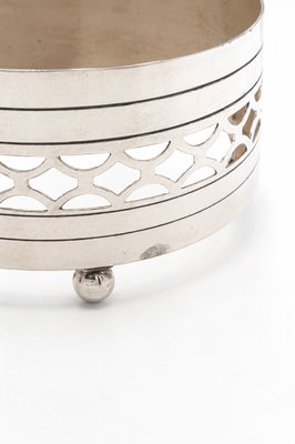 Art Deco Mottled Spatter Glass and Silver-Plated Covered Jar, Belgium, 1930s — view 11