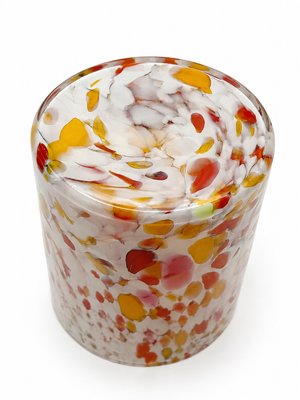 Art Deco Mottled Spatter Glass and Silver-Plated Covered Jar, Belgium, 1930s — view 8