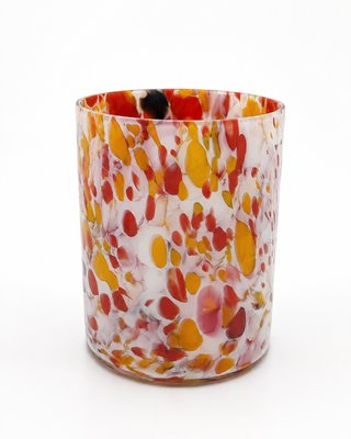 Art Deco Mottled Spatter Glass and Silver-Plated Covered Jar, Belgium, 1930s — view 5