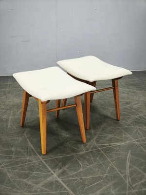 Beech Wood Stools by Závod Malacky, Czechoslovakia, 1970s, Set of