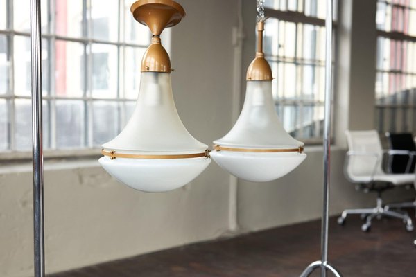 Large Luzette Hanging Lights by Peter Behrens, Set of 2 for sale