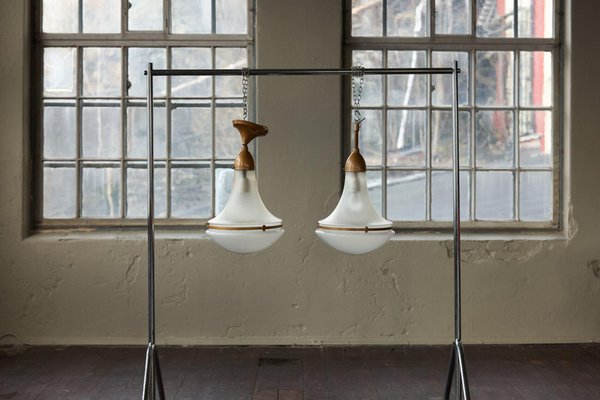 Large Luzette Hanging Lights by Peter Behrens, Set of 2 for sale
