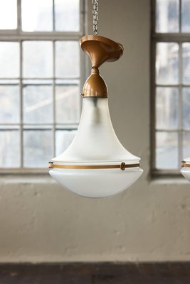 PETER BEHRENS Luzette シーリング ライト ランプ 照明 Large Luzette Hanging Lights by Peter Behrens, Set of 2 for sale