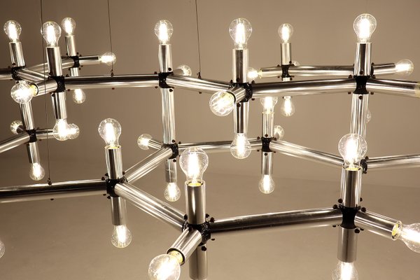 Large Modular Chandelier by Robert Haussmann, Switzerland, 1960s