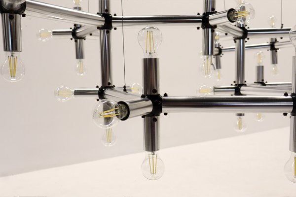 Large Modular Chandelier by Robert Haussmann, Switzerland, 1960s