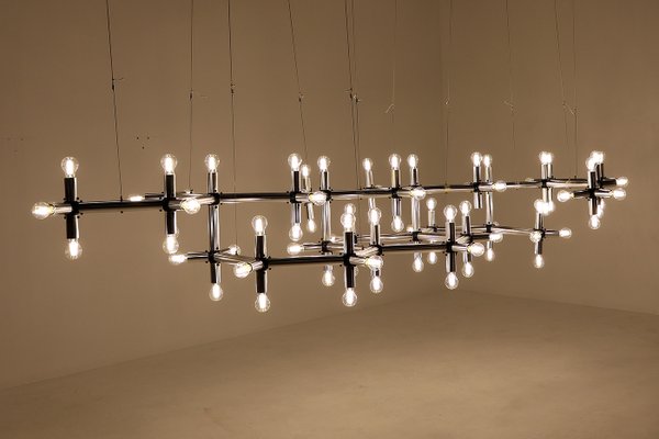 Large Modular Chandelier by Robert Haussmann, Switzerland, 1960s