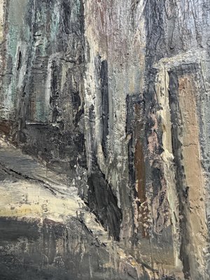 Alfred Usselmann, Chemin en Alsace, 1968, Oil on Canvas, Framed — view 9