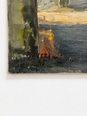 Alfred Usselmann, Chemin en Alsace, 1968, Oil on Canvas, Framed — view 5