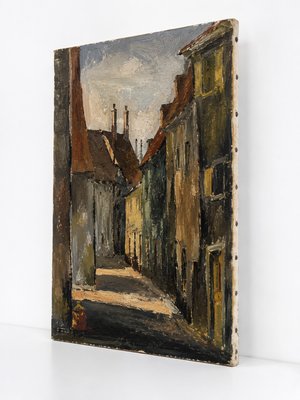 Alfred Usselmann, Chemin en Alsace, 1968, Oil on Canvas, Framed — view 4