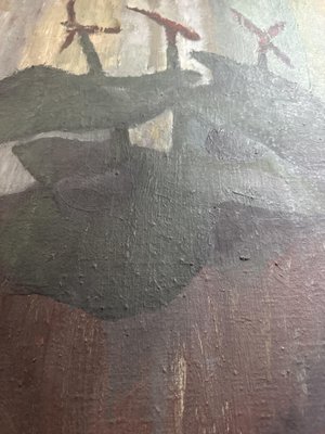 Yvonne Grauer, Flowers in a Gourd, 1960s, Oil Painting — view 7