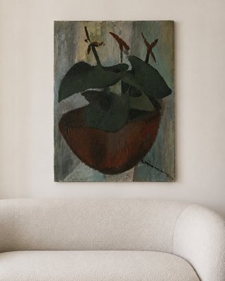 Yvonne Grauer, Flowers in a Gourd, 1960s, Oil Painting — view 2