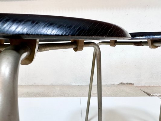 Black Dot Model 3170 Stools by Arne Jacobsen for Fritz Hansen