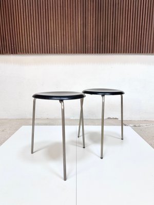 スツール Arne Jacobsen 3170 FRITZ HANSEN Black Dot Model 3170 Stools by Arne Jacobsen for Fritz Hansen