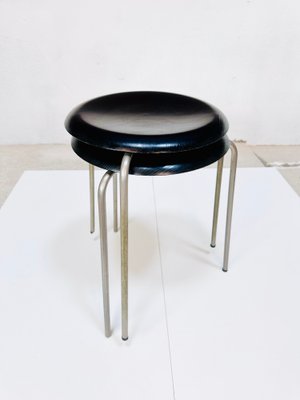 スツール Arne Jacobsen 3170 FRITZ HANSEN 1960s Black Dot Model 3170 Stools by Arne Jacobsen for Fritz Hansen