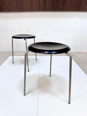 スツール Arne Jacobsen 3170 FRITZ HANSEN 1960s Black Dot Model 3170 Stools by Arne Jacobsen for Fritz Hansen