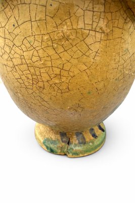 Mid-Century Modern Sicilian Caltagirone Ceramic Pilgrim Flask Majolica Vase, 1980 — view 6