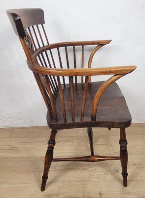 Georgian High Back Windsor Armchair, Thames Valley, 1850s for sale