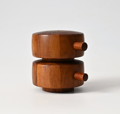 Danish Teak Pepper Mill and Salt Shaker by Jens Harald Quistgaard