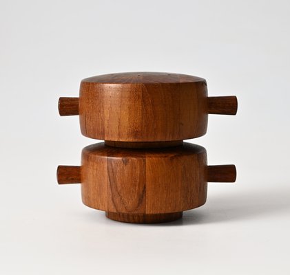 Danish Teak Pepper Mill and Salt Shaker by Jens Harald Quistgaard