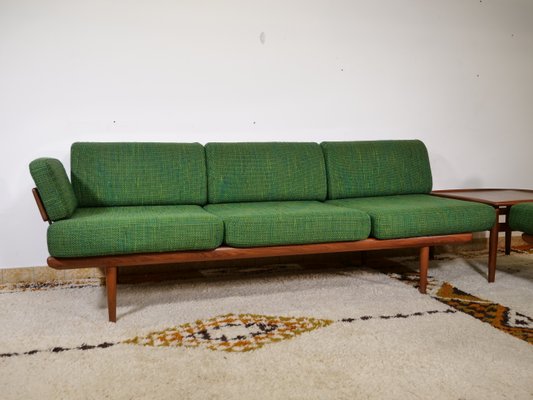 Mid-Century Teak and Fabric Sofa Set by Peter Hvidt & Orla