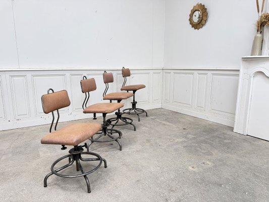 Chaises d'Atelier Flambo Vintage de Flambo, 1950s, Set de 4 en