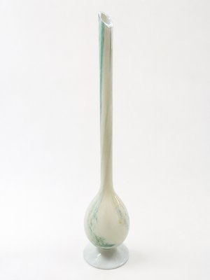 Mid-Century Italian Opaline Glass Solifleur Vase from Cristalleria La Toscana, 1970s — view 1