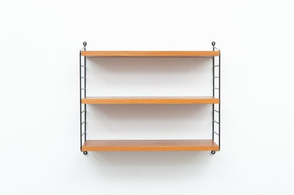 ニッセ・ストリ二ング　ストリング（string）チーク材ウォールラック String Wall Shelf by Kajsa & Nisse Strinning, 1950s for sale at Pamono