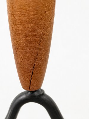 Mid-Century Modern Danish Teak & Metal Candleholder, 1960s — view 7