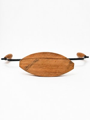 Mid-Century Modern Danish Teak & Metal Candleholder, 1960s — view 6
