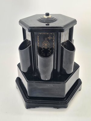 cigarette music box Vintage Egyptian Inlaid Wood & Mother of Pearl Cigarette/Music Cigarette Dispenser with Music Box