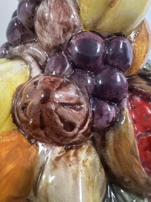 Mid-20th Century Italian Majolica Ceramic Fruit Topiary Centerpiece, 1970s — view 9