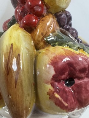 Mid-20th Century Italian Majolica Ceramic Fruit Topiary Centerpiece, 1970s — view 10