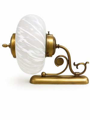 Mid-Century Italian Brass and Murano Swirl Glass Sconce by Vetreria Lag, 1970s — view 3