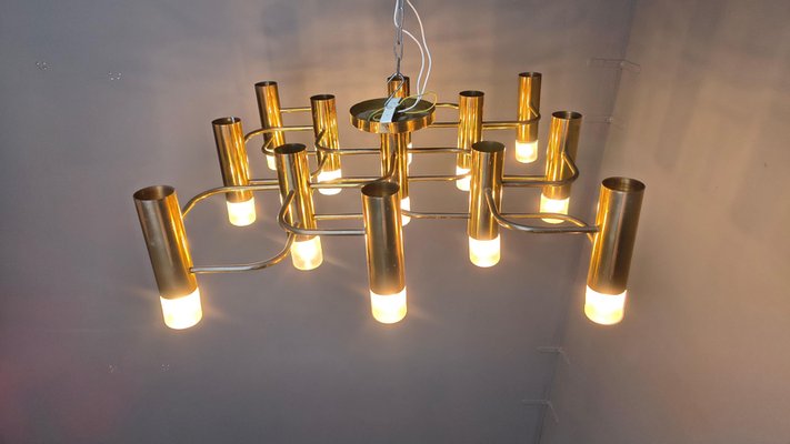 Mid-Century 13-Light Chandelier by Gaetano Sciolari, 1970 for sale