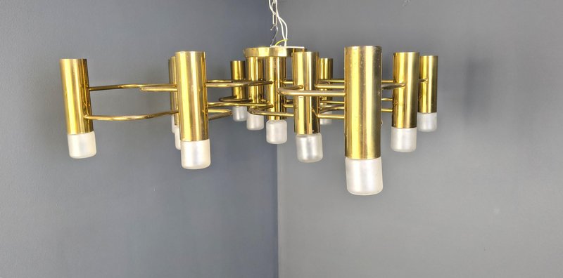 Mid-Century 13-Light Chandelier by Gaetano Sciolari, 1970 for sale