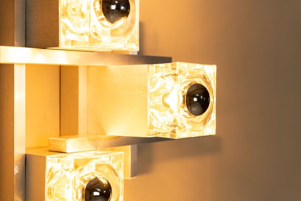 Wall Lamps in Aluminum by Gaetano Sciolari, Italy, 1970s, Set of 2