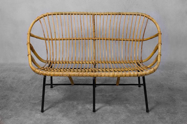Wicker Sofa For Rohé Noordwolde 1950s At Pamono Wicker Sofa For Rohé Noordwolde 1950s 1