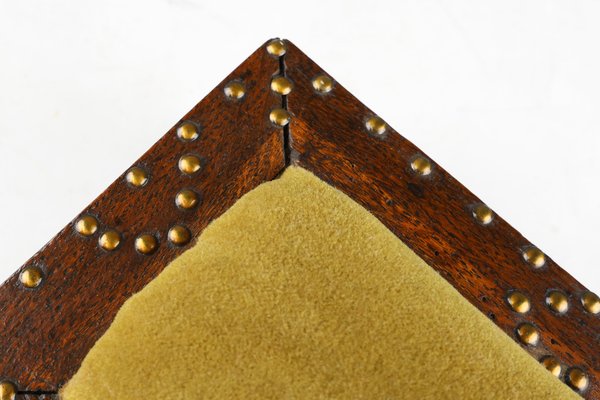 Art Deco French Sewing Box in Sculpted Wood, 1890s for sale at Pamono