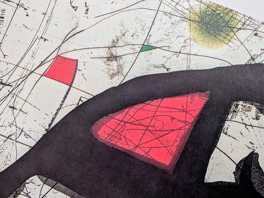 Large Limited Edition Lithographic Poster from Joan Miro, 1979 for