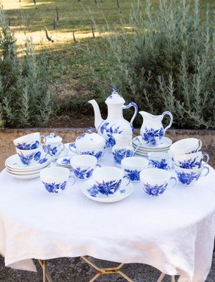 Vintage Blue Flower Blå Blomst Coffee Set from Royal Copenhagen