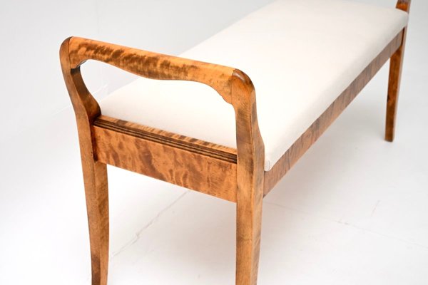 Antique Swedish Satin Birch Duet Piano Stool, 1900 for sale at Pamono